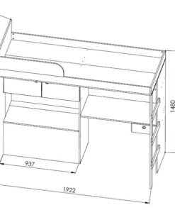 DOMITORIO CUCHETA MULTIFUNCIONAL - CAMA ESCRITORIO BAÚL SOMMIER - Imagen 4