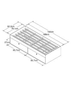 DOMITORIO CUCHETA MULTIFUNCIONAL - CAMA ESCRITORIO BAÚL SOMMIER - Imagen 5